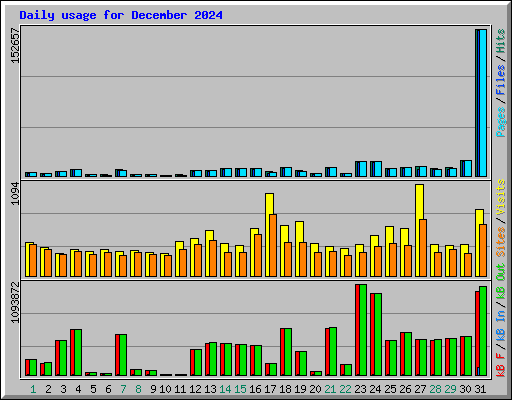 Daily usage for December 2024