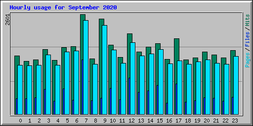 Hourly usage for September 2020