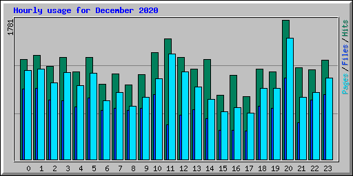 Hourly usage for December 2020