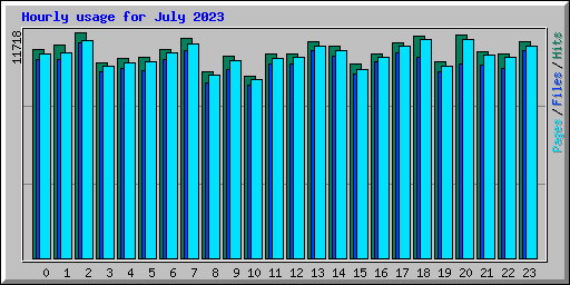 Hourly usage for July 2023