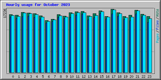 Hourly usage for October 2023