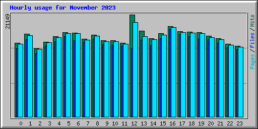Hourly usage for November 2023