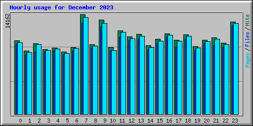 Hourly usage for December 2023