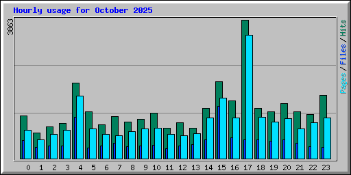Hourly usage for October 2025
