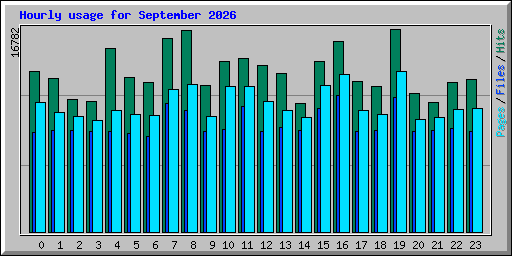 Hourly usage for September 2026