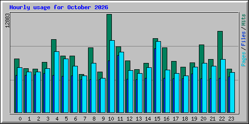 Hourly usage for October 2026
